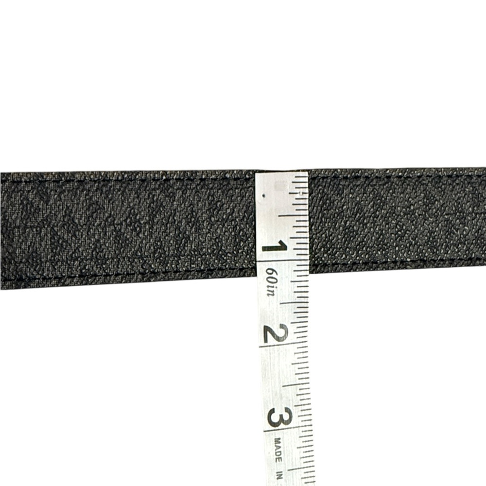 Michael Kors Women’s Belt Size Medium Black Gold Tone Buckle Faux Leather MK - Picture 7 of 7